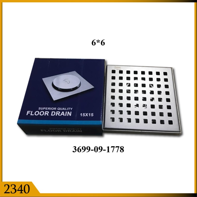 GULLY COVER 6*6 SS SQ HEAVY 3PC (2340)